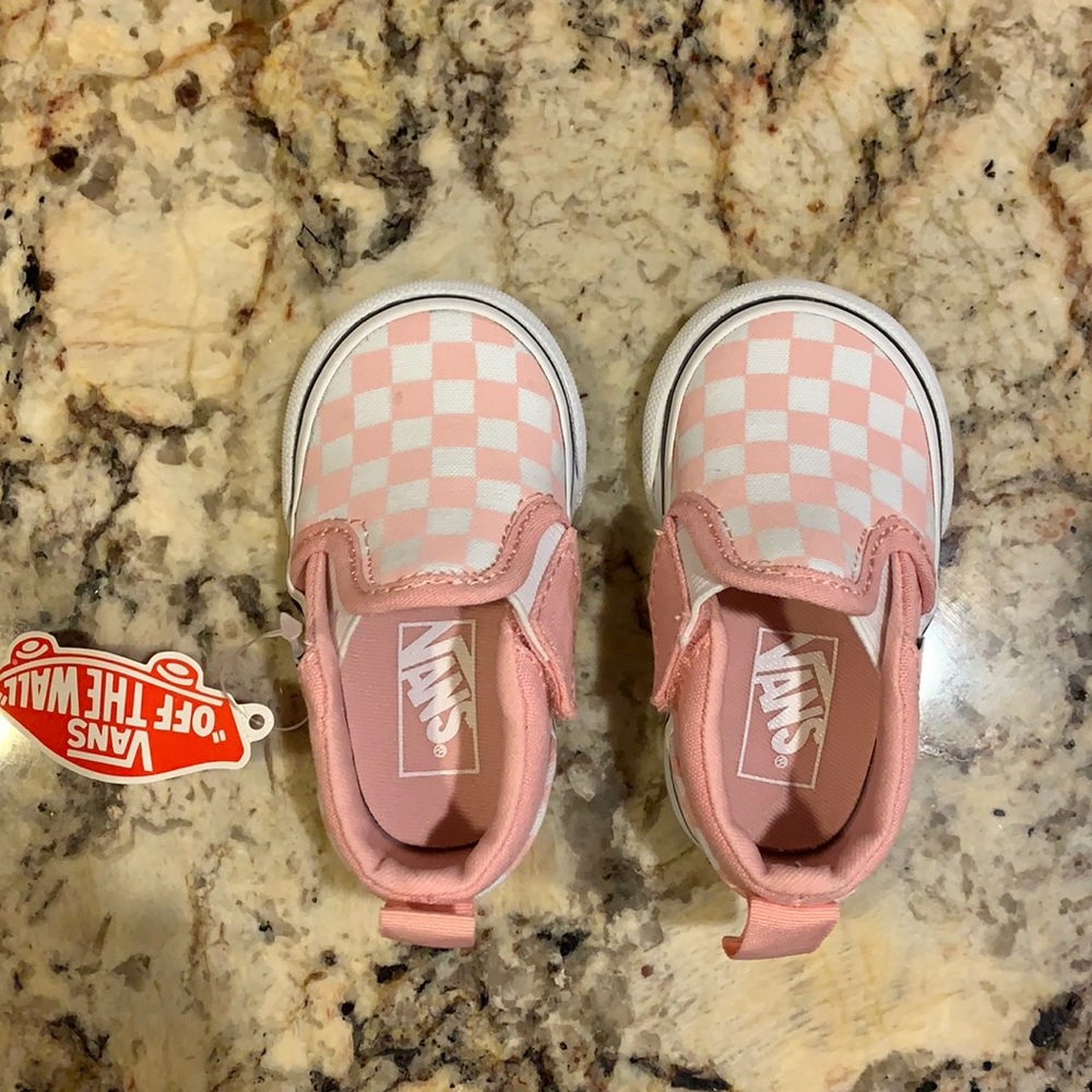 Baby girl pink vans.  Brand new with tags.
